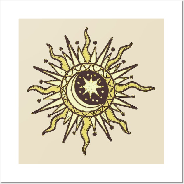 Sun Moon Star Wall Art by My_Store